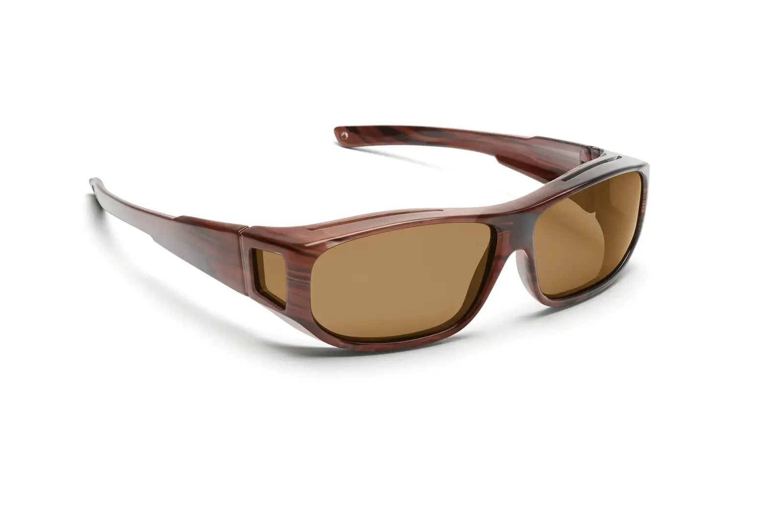 OTR Eyewear Brown Rectangular Sunglasses Square Aviator Sunglasses-Transparent Maple Frame with Brown  main image 2